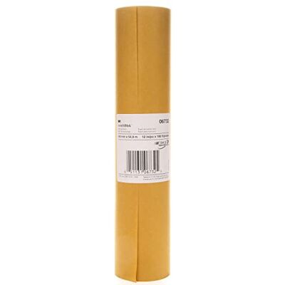 3M Scotchblok 0, papel de enmascarar, color dorado, parte trasera con revestimiento de polietileno, resistente al traspaso, 12 pulgadas x 125 pies 3M Scotchblok 0, papel de enmascarar, color dorado, parte trasera con revestimiento de polietileno, resistente al traspaso, 12 pulgadas x 125 pies