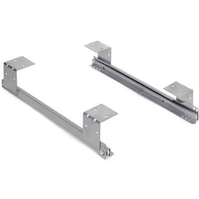 EMUCA Juego de guías con rodamientos de rodillos para cajón/bandeja porta-teclado, Gris EMUCA Juego de guías con rodamientos de rodillos para cajón/bandeja porta-teclado, Gris
