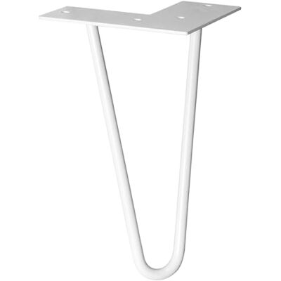 WAGNER Patas para muebles/patas de mesa/pie para muebles, patas de pelo de estilo retro, acero con recubrimiento en polvo, gris claro, 12 x 12 x 20 cm, patas cónicas/inclinadas, con placa de rosca WAGNER Patas para muebles/patas de mesa/pie para muebles, patas de pelo de estilo retro, acero con recubrimiento en polvo, gris claro, 12 x 12 x 20 cm, patas cónicas/inclinadas, con placa de rosca