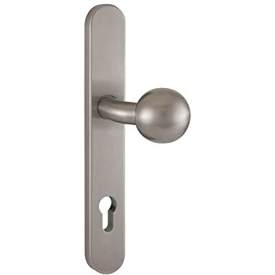 ECO Tirador de puerta de escape (conjunto de manillas) en placa larga PZ92, pomo de puerta como lado opuesto para manijas de barra (barra de empuje) EPN900RR, acero inoxidable ECO Tirador de puerta de escape (conjunto de manillas) en placa larga PZ92, pomo de puerta como lado opuesto para manijas de barra (barra de empuje) EPN900RR, acero inoxidable