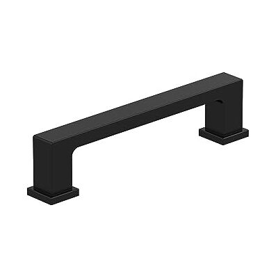 Amerock Tirador de gabinete negro mate, mango de armario, 3-34 pulgadas de centro a centro, paquete de 10 unidades, Bridgeport, herrajes para muebles Amerock Tirador de gabinete negro mate, mango de armario, 3-34 pulgadas de centro a centro, paquete de 10 unidades, Bridgeport, herrajes para muebles