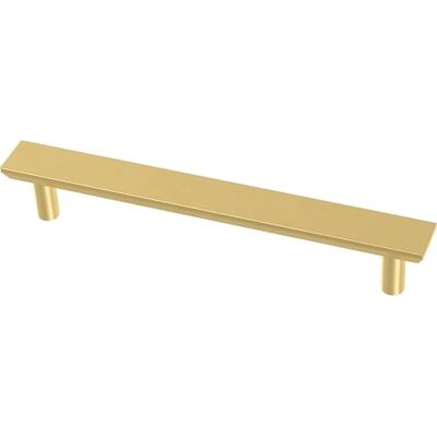 Franklin Brass Tirador de gabinete biselado simple, latón cepillado, mango de cajón de 128 mm, paquete de 10, Franklin Brass Tirador de gabinete biselado simple, latón cepillado, mango de cajón de 128 mm, paquete de 10,