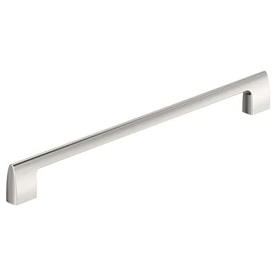 Amerock Riva Tirador de gabinete de níquel satinado de centro a centro de 320 mm Amerock Riva Tirador de gabinete de níquel satinado de centro a centro de 320 mm