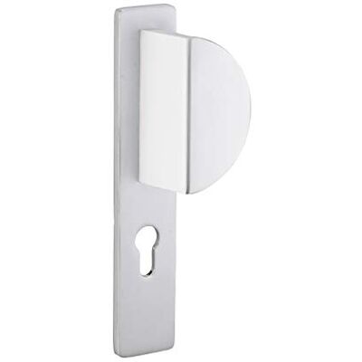 Thirard – Juego de tiradores para puerta de entrada con agujero de cilindro, cuadrado de 7 mm, entr'axes 195 mm, anodizado plateado Thirard – Juego de tiradores para puerta de entrada con agujero de cilindro, cuadrado de 7 mm, entr'axes 195 mm, anodizado plateado