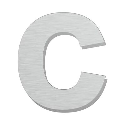 Ywonoby Número de casa moderna cepillada: 76 mm de altura, hecha de acero inoxidable 304 sólido, aspecto flotante y fácil de instalar(Letra c) Ywonoby Número de casa moderna cepillada: 76 mm de altura, hecha de acero inoxidable 304 sólido, aspecto flotante y fácil de instalar(Letra c)