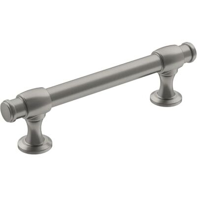 Amerock Winsome Tirador de armario (96 mm) de centro a centro, níquel satinado Amerock Winsome Tirador de armario (96 mm) de centro a centro, níquel satinado