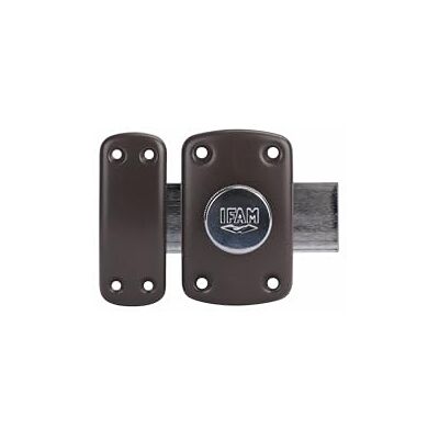 IFAM Cerradura de Sobreponer B6, Cerrojo Giratorio, Perno Antirrobo para Puerta, Pestillo Deslizante, Palanca 110mm, 2 vueltas, 6 Pitones, 3 Llaves de Seguridad, Ideal Puerta Interior, Color Marrón IFAM Cerradura de Sobreponer B6, Cerrojo Giratorio, Perno Antirrobo para Puerta, Pestillo Deslizante, Palanca 110mm, 2 vueltas, 6 Pitones, 3 Llaves de Seguridad, Ideal Puerta Interior, Color Marrón