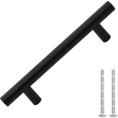 vidaXL Tiradores para Armarios 10 uds, Tiradores en Barra, Manijas de Cajones Muebles, Tiradores de Puerta Corredera, Acero Inoxidable Negro 96 mm vidaXL Tiradores para Armarios 10 uds, Tiradores en Barra, Manijas de Cajones Muebles, Tiradores de Puerta Corredera, Acero Inoxidable Negro 96 mm