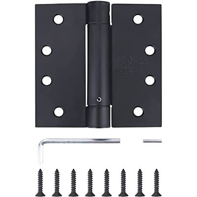 Stylever 3 Pack 4"x4" Residential Black Finish Reversible Self Closing Door Hinges Squared Corners Auto Close Spring Hinge, Black Door Hinges Stylever 3 Pack 4"x4" Residential Black Finish Reversible Self Closing Door Hinges Squared Corners Auto Close Spring Hinge, Black Door Hinges