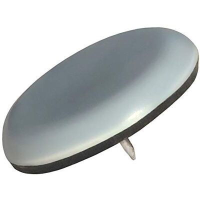 Adsamm PTFE-N-GR-40 Deslizadores de PTFE con Clavo, 40 mm de diámetro, Color Gris y Azul Adsamm PTFE-N-GR-40 Deslizadores de PTFE con Clavo, 40 mm de diámetro, Color Gris y Azul