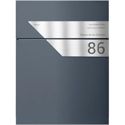 ARREGUI Figure Buzón para Exterior Personalizable de Acero Buzon de Pared Moderno Tamaño M (Correo DIN A4) Buzón para Casa con Placa de Acero Inoxidable para Nombre y Dirección Antracita ARREGUI Figure Buzón para Exterior Personalizable de Acero Buzon de Pared Moderno Tamaño M (Correo DIN A4) Buzón para Casa con Placa de Acero Inoxidable para Nombre y Dirección Antracita