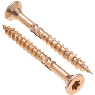 Keple 4.5mm Tornillos para Madera de Auto-roscantes Torx Amarillo con Cabeza Plana Zincada para Uso Múltiple en Madera (Caja de 250 unidades) Tamaño: 4.5mm x 60mm Keple 4.5mm Tornillos para Madera de Auto-roscantes Torx Amarillo con Cabeza Plana Zincada para Uso Múltiple en Madera (Caja de 250 unidades) Tamaño: 4.5mm x 60mm