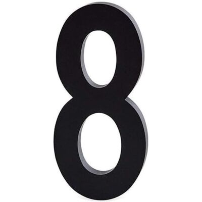 Design Letters Números de casa de aluminio, color negro (0-9) grande 10cm-8 Design Letters Números de casa de aluminio, color negro (0-9) grande 10cm-8