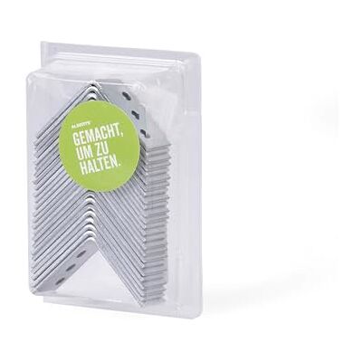 Alberts Escuadra de ensamblaje, Galvanizado Sendzimir, 40 x 40 x 20 mm, Juego de 25 Alberts Escuadra de ensamblaje, Galvanizado Sendzimir, 40 x 40 x 20 mm, Juego de 25