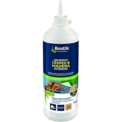 Bostik Adhesivo Césped y Madera para Exterior Adhesivo Monocomponente de Poliuretano, Pegado Resistente a la Humedad, Multimaterial, con Tapón Dosificador, Alta Capacidad de Relleno, Biberón 750 g Bostik Adhesivo Césped y Madera para Exterior Adhesivo Monocomponente de Poliuretano, Pegado Resistente a la Humedad, Multimaterial, con Tapón Dosificador, Alta Capacidad de Relleno, Biberón 750 g