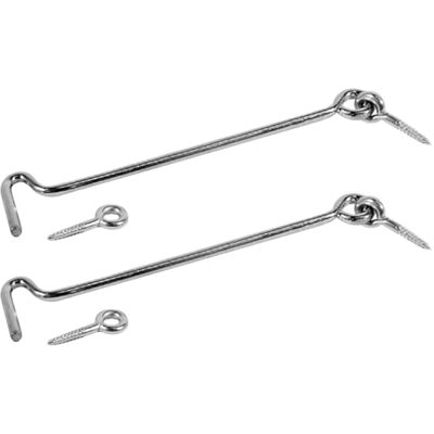 cyclingcolors 2x Gancho de Cabina Gancho con Ojales Acero Galvanizado Ventana Cabina Puerta Cerradura, 120mm cyclingcolors 2x Gancho de Cabina Gancho con Ojales Acero Galvanizado Ventana Cabina Puerta Cerradura, 120mm