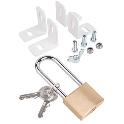 Alberts Juego de fijación para rejas de Ventanas Extensible Juego con escuadra y Tornillos para Plegar para rejas de Ventanas en Interiores Alberts Juego de fijación para rejas de Ventanas Extensible Juego con escuadra y Tornillos para Plegar para rejas de Ventanas en Interiores