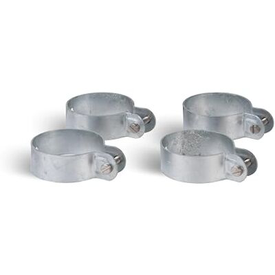 Alberts GAH- 656218 puntales y puente de sujeción, galvanizado en caliente, abrazaderas de 60 mm de diámetro, juego de 4 Alberts GAH- 656218 puntales y puente de sujeción, galvanizado en caliente, abrazaderas de 60 mm de diámetro, juego de 4