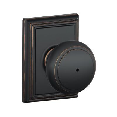 SCHLAGE F40AND716ADD Addison Collection Andover Pomo de privacidad, bronce envejecido SCHLAGE F40AND716ADD Addison Collection Andover Pomo de privacidad, bronce envejecido