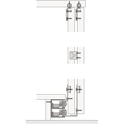 HAWA - Combino 50 H MS - 25 mm - 3 puertas - Bisagras HAWA - Combino 50 H MS - 25 mm - 3 puertas - Bisagras