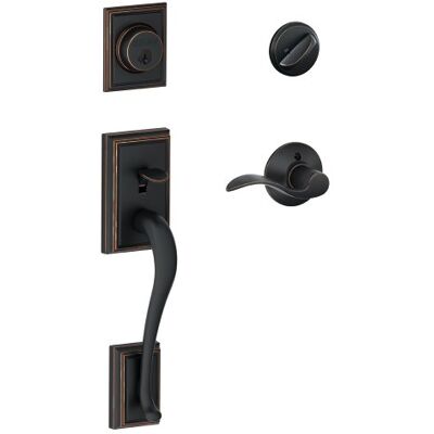 SCHLAGE Addison sola Cilindro handleset y mano derecha con palanca, bronce envejecido (F60 añadir ACC 716 RH) SCHLAGE Addison sola Cilindro handleset y mano derecha con palanca, bronce envejecido (F60 añadir ACC 716 RH)