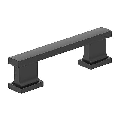 Amerock Tirador de gabinete negro mate, 3 pulgadas de centro a centro, paquete de 10 unidades, Triomphe, herrajes para muebles Amerock Tirador de gabinete negro mate, 3 pulgadas de centro a centro, paquete de 10 unidades, Triomphe, herrajes para muebles