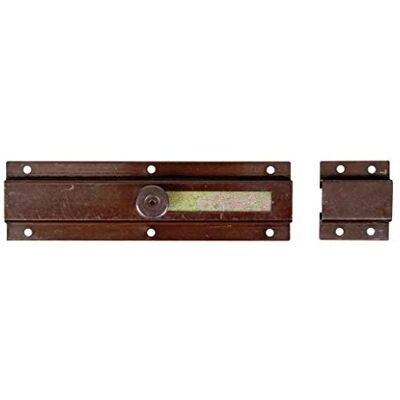 Alberts Cerrojo de puerta con manilla botón, con cerradero bruñido 200 x 57 mm Alberts Cerrojo de puerta con manilla botón, con cerradero bruñido 200 x 57 mm
