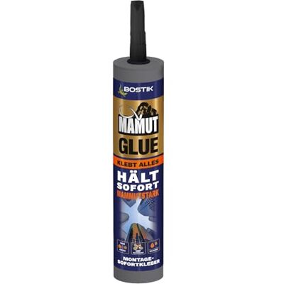 Bostik Pegamento universal híbrido de Mamut Glue, de montaje flexible en todos los materiales, para interior y exterior, así como bajo el agua y en condiciones climáticas extremas, 450 g Bostik Pegamento universal híbrido de Mamut Glue, de montaje flexible en todos los materiales, para interior y exterior, así como bajo el agua y en condiciones climáticas extremas, 450 g