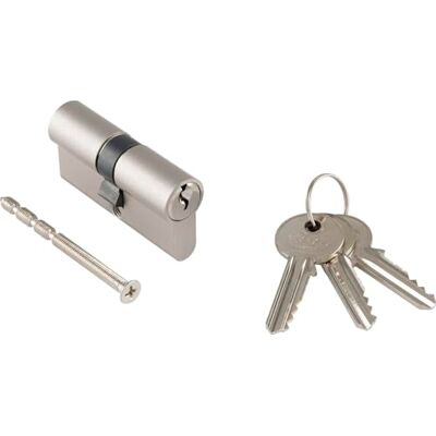 MARCHESI H36000 Cilindro doble para puerta (cierre de seguridad, cierre uniforme, sin tarjeta de seguridad, latón niquelado, 30,5/35,5 mm, incluye 3 llaves) MARCHESI H36000 Cilindro doble para puerta (cierre de seguridad, cierre uniforme, sin tarjeta de seguridad, latón niquelado, 30,5/35,5 mm, incluye 3 llaves)