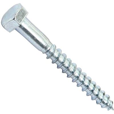 AERZETIX C44585 Juego de 50 Tornillos para madera/tirafondos M8x70mm con cabeza hexagonal 6 lados DIN571 en acero galvanizado montaje fijación marco de madera contrachapado aglomerado AERZETIX C44585 Juego de 50 Tornillos para madera/tirafondos M8x70mm con cabeza hexagonal 6 lados DIN571 en acero galvanizado montaje fijación marco de madera contrachapado aglomerado