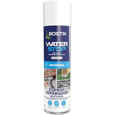 Bostik Waterstop Espray Reparador Multiusos Gris – Spray Impermeabilizante Listo al Uso, Aplicador Antigoteo Preciso, Resistente a Rayos UV, Calor, Agua y Sal, Pintable, Interior y Exterior, 500 ml Bostik Waterstop Espray Reparador Multiusos Gris – Spray Impermeabilizante Listo al Uso, Aplicador Antigoteo Preciso, Resistente a Rayos UV, Calor, Agua y Sal, Pintable, Interior y Exterior, 500 ml