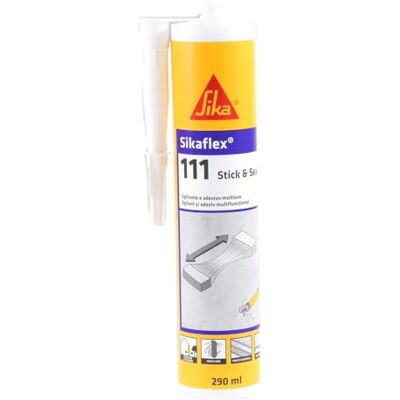 SIKA Adhesivo y sellador flexible flex-111 Stick & Seal Negro Masilla multiuso Suporte multiple Interiores y exteriores Superficies humedas 290ml SIKA Adhesivo y sellador flexible flex-111 Stick & Seal Negro Masilla multiuso Suporte multiple Interiores y exteriores Superficies humedas 290ml