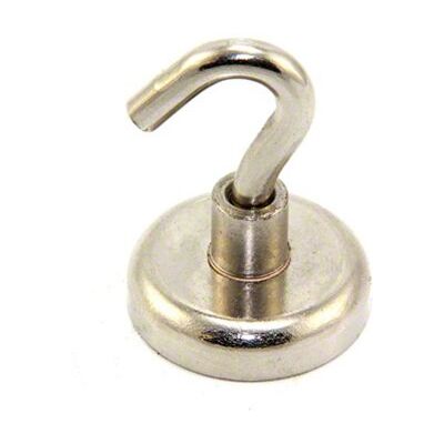 first4magnets Magnet de Sujeción de Neodimio Con Gancho M6 Para Colgar, Sostener O Mostrar Elementos 32mm de Diámetro 36.4kg. first4magnets Magnet de Sujeción de Neodimio Con Gancho M6 Para Colgar, Sostener O Mostrar Elementos 32mm de Diámetro 36.4kg.