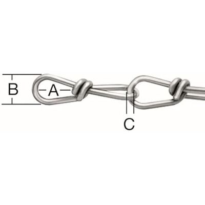 Vormann 008207025Z Cadena de nudos galvanizada, 2,5 mm, 30 metros Vormann 008207025Z Cadena de nudos galvanizada, 2,5 mm, 30 metros