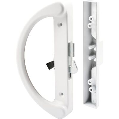 PRiME Products deslizante tirador de puerta, gancho pestillo, color blanco PRiME Products deslizante tirador de puerta, gancho pestillo, color blanco
