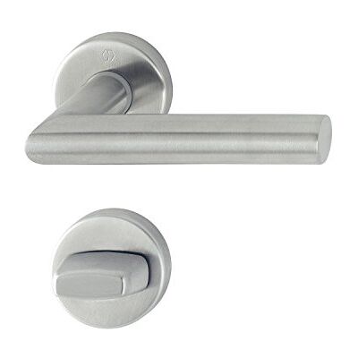HOPPE Amsterdam Manija WC - Acero inoxidable duradero, Acabado mate, Fácil de instalar - Manija de baño HOPPE Amsterdam Manija WC - Acero inoxidable duradero, Acabado mate, Fácil de instalar - Manija de baño
