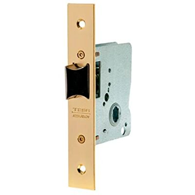 tesa Assa Abloy, 201550HL, Cerradura de embutir para puertas de madera, Función de paso, Acero Latonado tesa Assa Abloy, 201550HL, Cerradura de embutir para puertas de madera, Función de paso, Acero Latonado