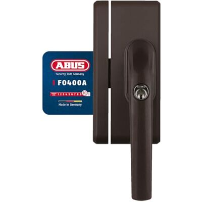 ABUS Manilla para Ventana con Cerradura FO400A AL0145 Manija de Seguridad con Bloqueo Adicional y Alarma Cierre Uniforme Nivel de Seguridad 10- Marrón ABUS Manilla para Ventana con Cerradura FO400A AL0145 Manija de Seguridad con Bloqueo Adicional y Alarma Cierre Uniforme Nivel de Seguridad 10- Marrón