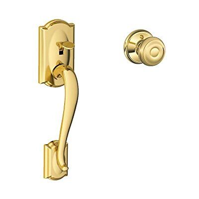 SCHLAGE Camelot FE285 CAM 505 GEO 605 Lock Company Pomo interior georgiano (latón brillante) SCHLAGE Camelot FE285 CAM 505 GEO 605 Lock Company Pomo interior georgiano (latón brillante)