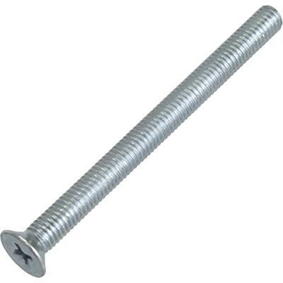 AERZETIX Juego de 20 Tornillos de cabeza fresada M5x60mm con huella PH rosca métrica estándar para perno de montaje DIN 965 en acero galvanizado color plata AERZETIX Juego de 20 Tornillos de cabeza fresada M5x60mm con huella PH rosca métrica estándar para perno de montaje DIN 965 en acero galvanizado color plata