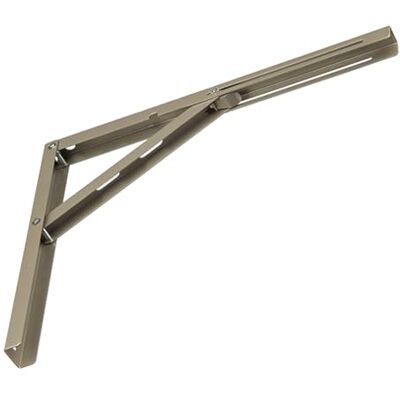 cyclingcolors 1x Escuadra plegable mural para estante, acero, brazo 400 mm, diseño abatible escamoteable, acabado satinado, soporte resistente hasta 50 kg cyclingcolors 1x Escuadra plegable mural para estante, acero, brazo 400 mm, diseño abatible escamoteable, acabado satinado, soporte resistente hasta 50 kg