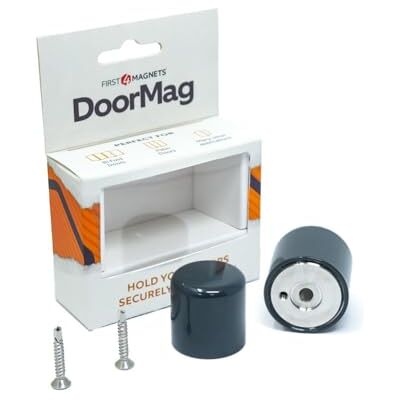 first4magnets DoorMag Imán plegable para puerta, tope de puerta e imán con pestillo, tornillos de fijación incluidos (gris antracita) first4magnets DoorMag Imán plegable para puerta, tope de puerta e imán con pestillo, tornillos de fijación incluidos (gris antracita)