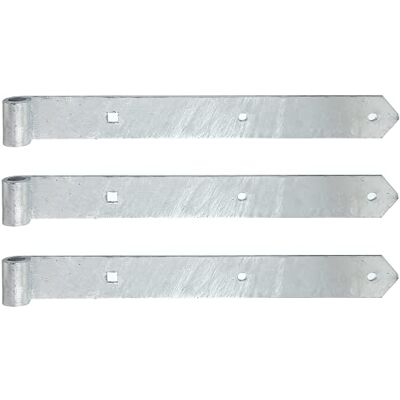Alberts GAH- 314095 Bisagra para puerta (galvanizada, diámetro de 16 mm, tamaño de 400 x 45 mm, 3 unidades) Alberts GAH- 314095 Bisagra para puerta (galvanizada, diámetro de 16 mm, tamaño de 400 x 45 mm, 3 unidades)