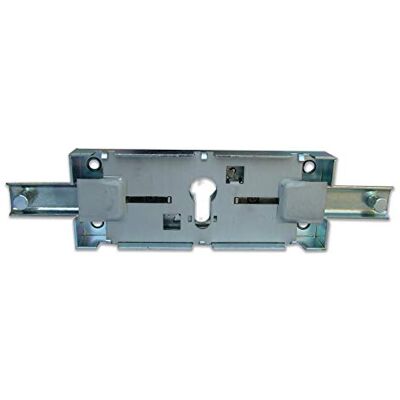 PREFER Cerradura para persiana enrollable horizontal Sin cilindro Funcionamiento por engranajes y accionamiento con llave desde el exterior Pestillos rectos con pasadores aplicados de 9,5 mm PREFER Cerradura para persiana enrollable horizontal Sin cilindro Funcionamiento por engranajes y accionamiento con llave desde el exterior Pestillos rectos con pasadores aplicados de 9,5 mm