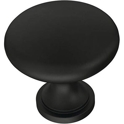Franklin Brass Garrett Pomo para gabinete, paquete de 10, negro mate Franklin Brass Garrett Pomo para gabinete, paquete de 10, negro mate