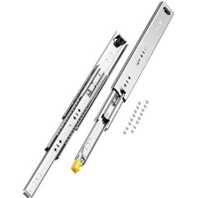 VEVOR 1 Par de Correderas para Cajones de Extensión Completa, Capacidad Carga 113,4 kg, Rodamiento de Bolas con Riel Deslizante para Cajones de Montaje Lateral con Bloqueo, 400 x 53 x 19,5 mm VEVOR 1 Par de Correderas para Cajones de Extensión Completa, Capacidad Carga 113,4 kg, Rodamiento de Bolas con Riel Deslizante para Cajones de Montaje Lateral con Bloqueo, 400 x 53 x 19,5 mm