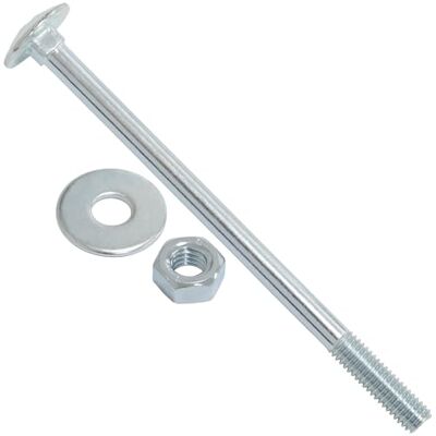 AERZETIX Conjunto de 25 tornillos carroceros cabeza abombada M6x100mm / arandelas y tuercas M6 / acero zincado/para fijación y ensamblaje AERZETIX Conjunto de 25 tornillos carroceros cabeza abombada M6x100mm / arandelas y tuercas M6 / acero zincado/para fijación y ensamblaje