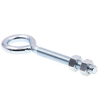 PRiME Perno de ojo con tuerca, 5/16"-18 x 10,16", acero chapado en zinc, paquete de 20, 4 pulgadas PRiME Perno de ojo con tuerca, 5/16"-18 x 10,16", acero chapado en zinc, paquete de 20, 4 pulgadas