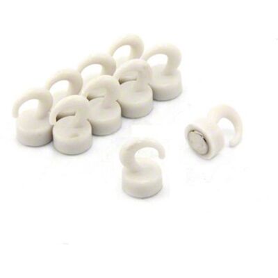 first4magnets Mini Ganchos Magnéticos de Plástico Blanco Para Refrigerador, Oficina, Pizarra, Tablero de Anuncios, Archivador 12mm de Diámetro x 20mm de Altura 1kg Paquete de 10 first4magnets Mini Ganchos Magnéticos de Plástico Blanco Para Refrigerador, Oficina, Pizarra, Tablero de Anuncios, Archivador 12mm de Diámetro x 20mm de Altura 1kg Paquete de 10