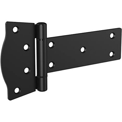 National Hardware Bisagra de puerta negra en T moderna de 6 pulgadas, 2 unidades National Hardware Bisagra de puerta negra en T moderna de 6 pulgadas, 2 unidades